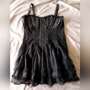 Vintage Y2K Royal Bones black corset tutu skirt dress